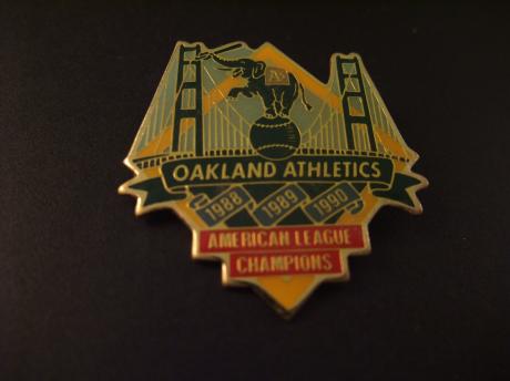 Oakland Athletics ( Philadelphia Athletics) Amerikaanse honkbalclub, American league champion 1988-89,90
